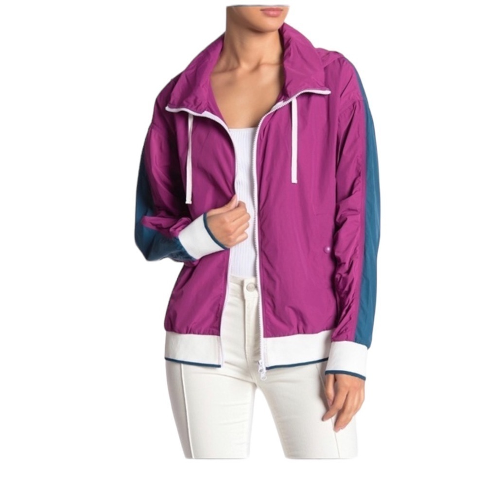 Free People Highline Bomber Jacket Full Zip Long Sleeve Windbreaker